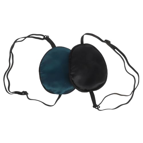 PLAFOPE 2 Stück Piraten Augenklappen Für Erwachsene Verstellbare Augenklappen Amblyopie Lazy Eye Patches Augenklappe Für Erwachsene Herren Augenklappe Halloween Kostüm Zubehör von PLAFOPE