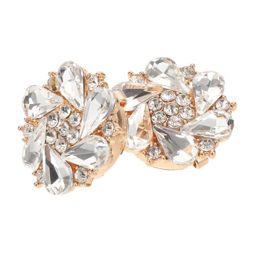 PLAFOPE 2 Stück Strass Knopf-abdeckungen für Hemden Manschettenknöpfe aus Metall Elegante DIY Verzierungen für Blusen und Hemden Leicht Kompakt Modische Knopf-accessoires von PLAFOPE