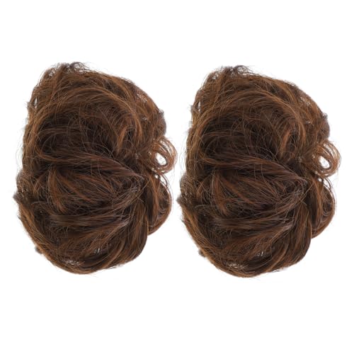 PLAFOPE 2 Stück Teiliges Haarknoten Hitzebeständigem Kunsthaar Natürlich Voluminös und Wiederverwendbar Einfach zu Stylen Modisches Accessoire für Frauen Bequemer und Langlebiger von PLAFOPE