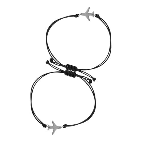 PLAFOPE 2 Stück Verstellbare Flugzeug Armbänder für Männer und Frauen Kreative Handgefertigte Freundschaftsarmbänder für Reisen und von PLAFOPE