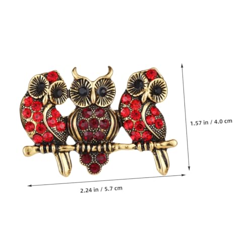 PLAFOPE 2 Stück Vintage Eulenbroschen mit Strass Hübsche Anstecknadeln für als Accessoire für Anzüge Pullover Kleider und Jacken von PLAFOPE