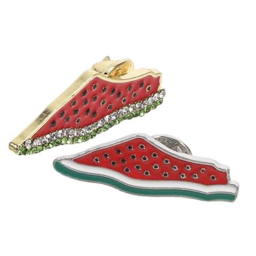 PLAFOPE 2 Stück Wassermelonen Brosche Süße Emaille Anstecknadeln für Frauen Fruchtige Pins für Hut und Tasche Langlebiger Schmuck für Sommer Events und Alltagsmode von PLAFOPE
