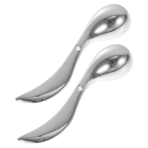 PLAFOPE 2 Stück Zinklegierung Augencreme Stäbe Hautpflege massagegerät mit Gesichtsmassagefunktion Fördert Absorption Augenödeme Leichte Tragbare Massage löffel für Augen Gesichtspflege von PLAFOPE