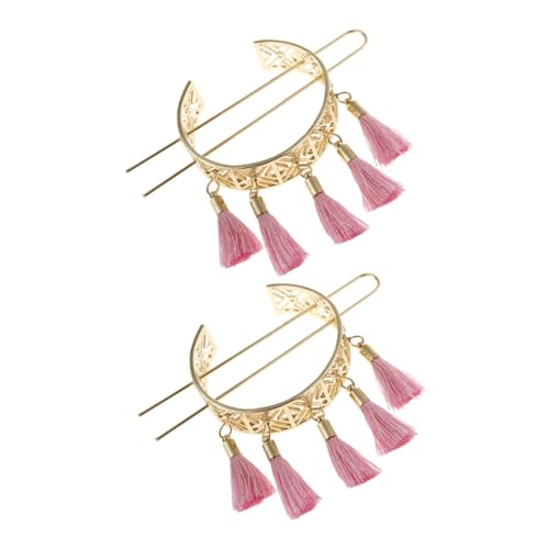 PLAFOPE 2stücke Haarknotenstab Mit Quasten Und Hohl-nadel Bun-haarhalter Für Frauen Legierungsmaterial Einfache Ausziehbarkeit von PLAFOPE