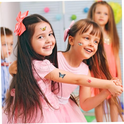 PLAFOPE 20 Blatt Schmetterling Tattoos Bunte Temporäre Transfer Aufkleber Hautfreundlich Sicher Für Mädchen Körper Kunst Dekoration von PLAFOPE