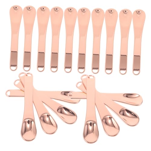 PLAFOPE 20 Stück Kosmetikspatel Metall Zinclegierung Gesichtscreme Löffel Wiederverwendbar Hygiene Beauty Applikator für Hautpflege Masken und Augencremes von PLAFOPE