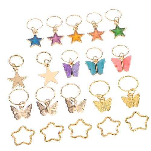 PLAFOPE 20 Stück Teiliges Haarschmuck Flechtfrisuren Schmetterlingsclips und Lebensbaum anhängern Rutschfeste Dreadlock ringe aus Langlebiger Zinklegierung Vielseitig für Haartypen und von PLAFOPE