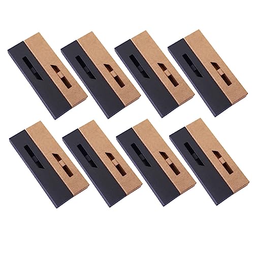 PLAFOPE 20 Stück Teiliges Papier Stifteköcher Rechteckige Stiftaufbewahrungsbox Leichter Pen Organizer mit Stabilem Schutz Geeignet als Geschenkbox für Unterwegs Designs Schwarz und von PLAFOPE