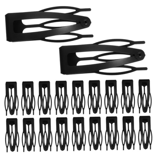PLAFOPE 20 Stück Teiliges Schwarzes Metall Haarclip Damen Rutschfeste Haarklammern für zartes Haar Zuverlässiger Griff Modisches Styling für Alltag Party und Salongebrauch von PLAFOPE