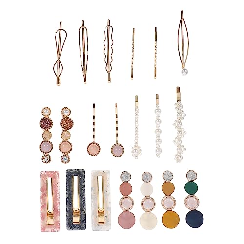 PLAFOPE 20stücke Damen Perlen Haarspangen Acryl Clips Haar Zubehör Haar Ornamente Für Mädchen Und Frauen von PLAFOPE