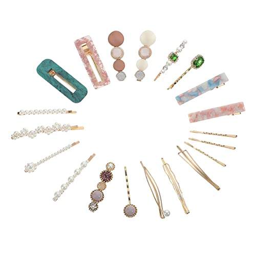 PLAFOPE 20stücke Teiliges Geometrischer Haarspangen Mit Perlen Für Damen Elegante Haarnadeln Für Partys Hochzeiten Und Alltag von PLAFOPE