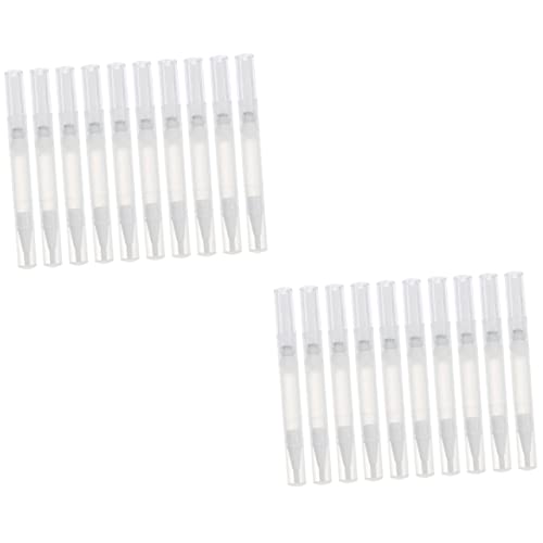 PLAFOPE 20stücke Transparente Leere Nagellackstifte Für Nagelpflege Lip Gloss Ätherische Öle Für -anwendungen Und Professionelle Nutzung Im Nagelstudio von PLAFOPE