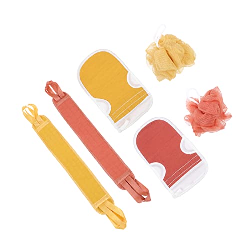 PLAFOPE 2Sätze Peeling Handtücher Exfolierende Duschhandschuhe für Körperpflege Sanfte Massage und Gründliche Ingwer für Tägliche Anwendung von PLAFOPE