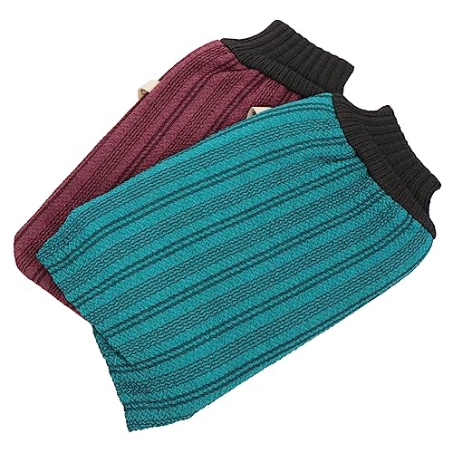 PLAFOPE Waschlappenhandschuh Für Rückenschrubbtücher 2er-pack Peeling-badehandschuhe Handtuch Doppelseitige Badeschrubbtücher Weich Für Die Dusche Von Männern Und Frauen von PLAFOPE