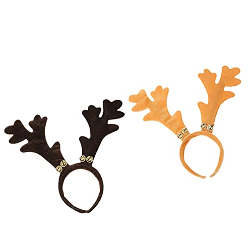 PLAFOPE 2stücke Geweihförmiges Haarband Party-haarreif Weihnachts-stirnband Kopfschmuck Haar-accessoire Für Frauen Mädchen Festive Stirnbänder von PLAFOPE