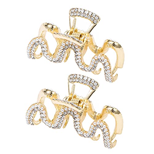 PLAFOPE 2stücke Kleine Perlen Haarschmuck Clip Haarklammer Für Damen Mädchen Modisch Und Elegant von PLAFOPE