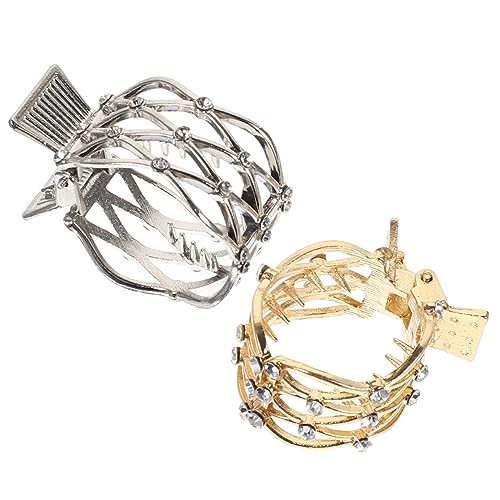 PLAFOPE 2stücke Haarklammern Für Damen Rhinestone Haarclips Metall Haarspangen Für Hohen Pferdeschwanz Und Hochsteckfrisuren Für Haartypen Geburtstags Und Hochzeitsgeschenke von PLAFOPE
