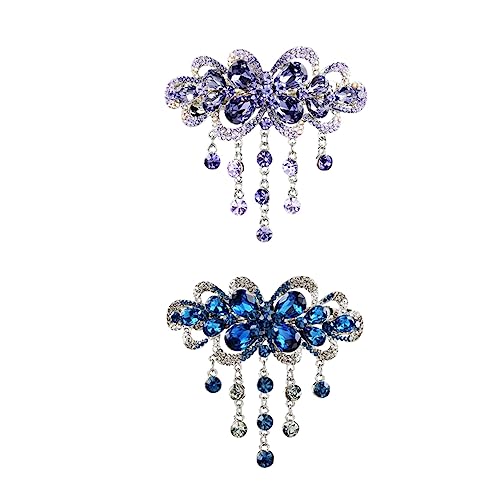 PLAFOPE 2stücke Wasserstein Haarklammern Mit Fransen Für Damen Elegante Haaraccessoires Für Partys Hochzeiten Und Alltag von PLAFOPE
