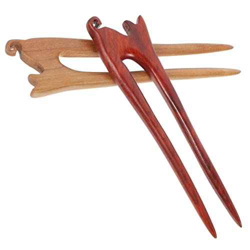 PLAFOPE 2stücke Holz Haar Essstäbchen Katzenform Haarstab Für Mädchen Frauen Haar Gabel Styling Werkzeug Für Dutt Hochzeit Party Gebrauch von PLAFOPE