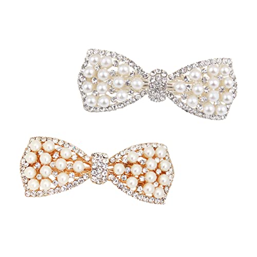 PLAFOPE Haarnadel-set Mit Schleife Haarspangen Mit Strasssteinen Modisches Haar-accessoire Für Damen von PLAFOPE