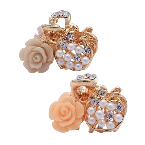 PLAFOPE 2stücke Haarklammern Legierung Für Damen Haarspangen Und Walnussfarbe Für Hochzeiten Partys Und Alltag Leicht Und Langlebig von PLAFOPE