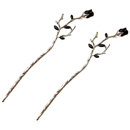 PLAFOPE 2stücke Blumen Haarstäbe Für Dutts Haarnadel Blumenhaarstab Chignonnadel Damenhaarstäbe Dutthaarhalter Haarstäbchen von PLAFOPE