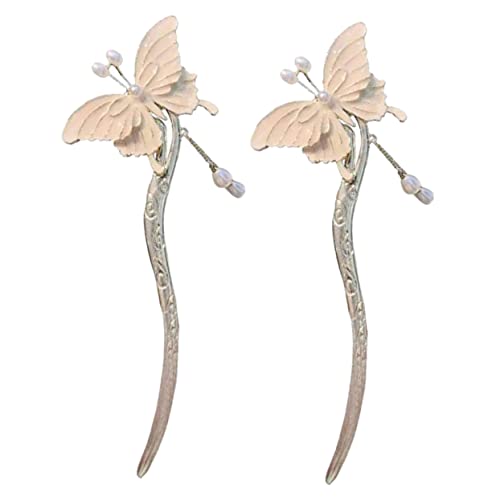 PLAFOPE 2stücke Haarstäbchen Mit Schmetterling Und Quaste Für Frauen Klassischer Haarschmuck Vintage Design Für Hochzeiten Und Partys PLAFOPE 2stücke Haarstäbchen Mit Schmetterling Und Quaste Für Frauen Klassischer Haarschmuck Vintage Design Für Hochzeiten Und Partys von PLAFOPE