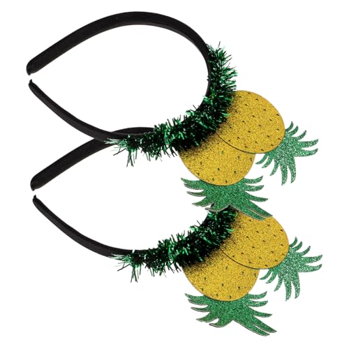 PLAFOPE 2stücke Haarband in Ananasform Hawaii-stil Kopfbedeckung Haar-accessoire Für Partys Hochzeiten Gelb Leicht Und Langlebig von PLAFOPE