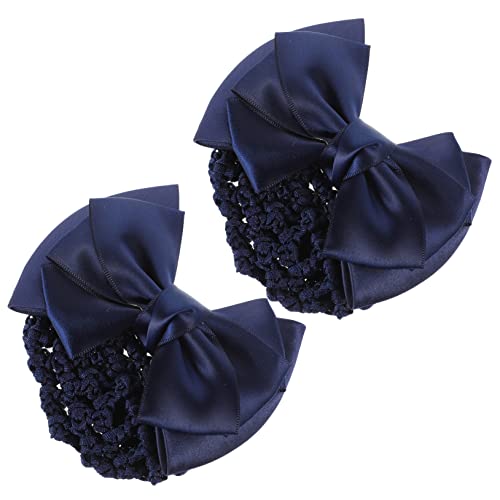 PLAFOPE 2stücke Teiliges Haarbun-netz Mit Schleifen Für Damen Elegantes Haarnetz Für Air Hostessen Und Professionelle Anlässe Stabil Und Modisch von PLAFOPE