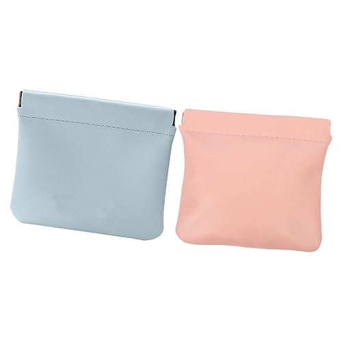 PLAFOPE 2Stücke Mini Geldbeutel Kosmetiktaschen aus PU Leder Tragbare Make Up Organizer für Lippenstift Münzen und Kleine Reiseutensilien für von PLAFOPE