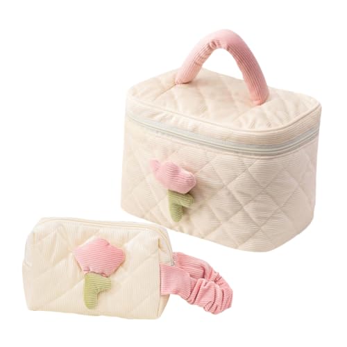 PLAFOPE Elegantes Make-up-Taschen-Organizer-Set 2-teilige Hautpflege-Kosmetiktasche Mit Kosmetiktasche Reisefreundliche Tasche von PLAFOPE