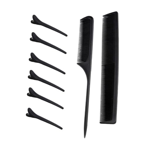 PLAFOPE 2er-pack Haarspangen Aus Kunststoff Styling-kamm-set Für Frauen Und Männer Haarschneidekämme Schwarze Kammclips Mit Feinen Zähnen Für Unterwegs von PLAFOPE