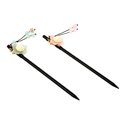 PLAFOPE 2stücke Blumen Haarnadeln Handgefertigte Chinesische Haarschmuck Vintage-stil Haaraccessoires Für Traditionelle Outfits Für Hochzeiten Und Besondere Anlässe von PLAFOPE