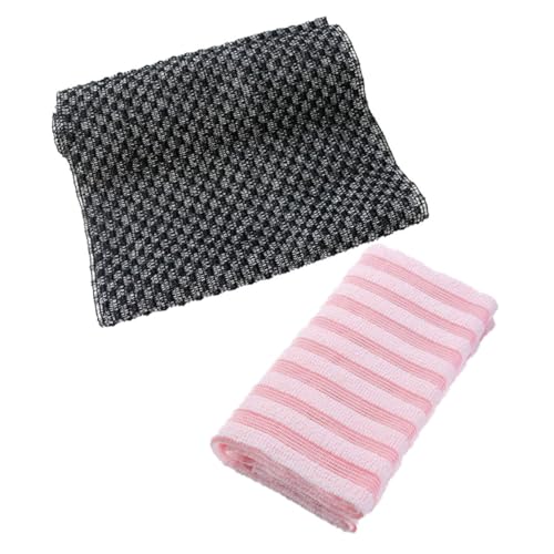 PLAFOPE 2stücke Badetuch Für Heimgebrauch Badepeeling-schrubber Für Körperreinigung Komfortables Duschhaut-schrubber Badeschrubber-handtuch Für Brust Rücken Beine von PLAFOPE