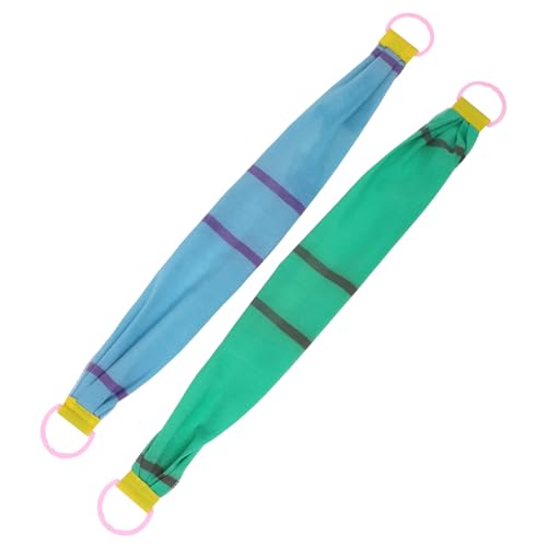 PLAFOPE Körperpeelingtuch Peeling-Badetuch-Set doppelseitig Rückenwäscher Grün/Blau von PLAFOPE