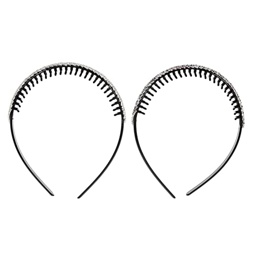 PLAFOPE 2stücke Haarband Mit Strassdekoren Toothed Hairband Für Fotorequisiten Accessoire Haarfixierung Und Dekoration von PLAFOPE