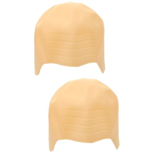 PLAFOPE 2stücke Silicone Bald Cap Für Erwachsene Hautfreundliche Glatzkappe Für Halloween-kostüm Cosplay-accessoire Elastisch Und Angenehm Zu Tragen Für Und Geeignet von PLAFOPE