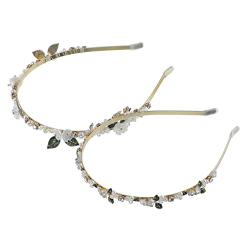 PLAFOPE 2stücke Elegantes Haarband Mit Funkelnden Strass Und Perlenverzierungen Für Hochzeiten Partys Und Besondere Anlässe von PLAFOPE