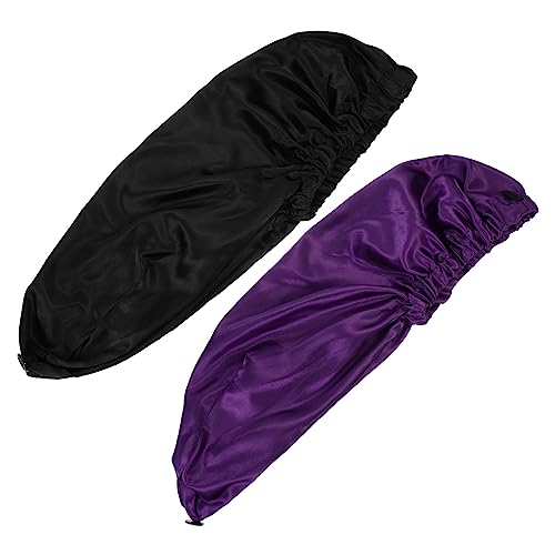 PLAFOPE 2stücke Damen Schlafhaube Satin Elastische -bonnet Für Während Duschens Und Schlafens Schützt Ihre Frisur Und Hält Kopfkissen Sauber von PLAFOPE