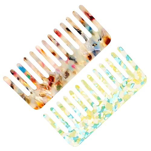 PLAFOPE 2stücke Antistatische Friseur Kämme Breitzahnkamm Und Haarkamm Für Haartypen Robuste Und Leichte Haarpflege-werkzeuge Für Damen Und Herren Für Täglichen Gebrauch Und von PLAFOPE