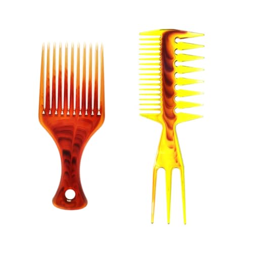 PLAFOPE 2stücke Haarkamm Mit Breiten Zähnen Für Männer Und Salongebrauch Zum Massieren Der Haut Und Stylen Verschiedener Frisuren von PLAFOPE