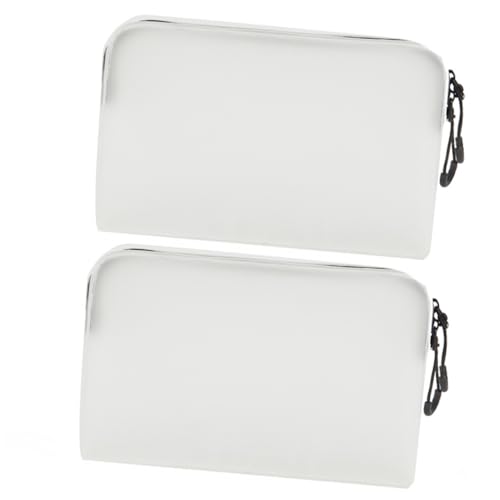 PLAFOPE 2stücke Kosmetiktasche Aus TPU-Material Make-up-Organizer Mit Reißverschluss Kompakt Und Leicht Geräumiger Stauraum Für Kosmetik Und Hautpflegeprodukte Für Reisen Und von PLAFOPE
