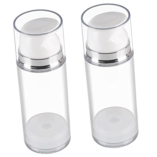 PLAFOPE 2stücke Luftlose Pumpflasche Aus Hochwertigem Material Kompakt Und Leicht Für Transport Als Reisebehälter Für Gesichtscreme Handcreme Und Shampoo Nachfüllbar Und Praktisch Zu Bedie von PLAFOPE