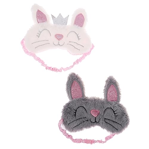 PLAFOPE 2stücke Plüsch-schlafmaske Augenmaske Für Mädchen Plüsch-schlafmasken Augenbinde Für -augenbinde e Augenmaske Zum Schlafen e Zum Ausblenden Von Umgebungsl von PLAFOPE