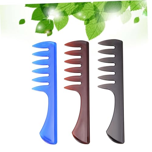 PLAFOPE 3 STÜCKE Teiliges Herren Haarkamm Breitzinkig Professionelle Stylingkämme Klein Handlich Hautfreundlich für Angenehme Kopfhautmassage und Gleichmäßiges Haarspray Verteilen von PLAFOPE