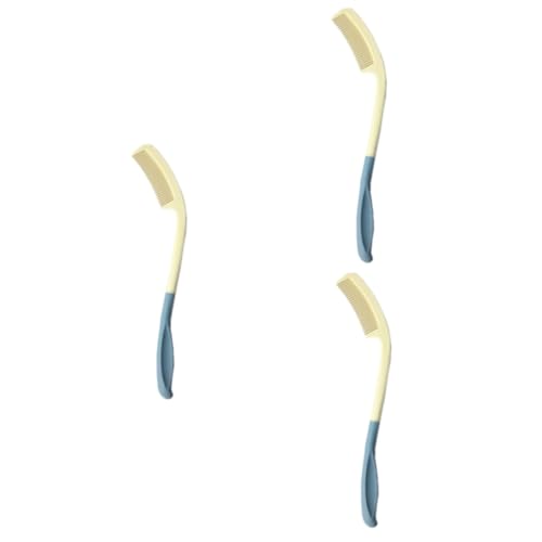 PLAFOPE 3 Stück Kunststoffkamm Gebogen Für Handbehinderte Griff Für Ältere Männer Und Frauen von PLAFOPE