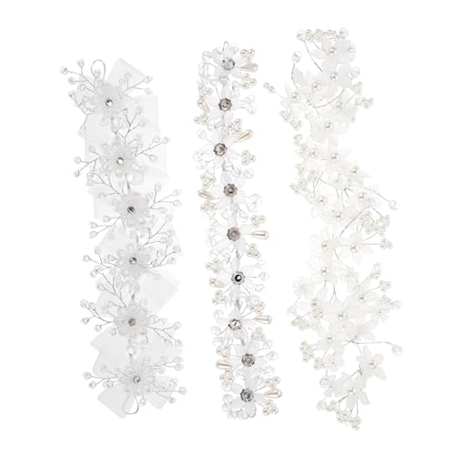 PLAFOPE 3 Stück Teiliges Mädchen Perlen Haarschmuck mit Blumen Stirnband für Hochzeit Geburtstag Party Eleganter Haarschmuck für Festliche Anlässe Sicheres Perlenhaaraccessoire PLAFOPE 3 Stück Teiliges Mädchen Perlen Haarschmuck mit Blumen Stirnband für Hochzeit Geburtstag Party Eleganter Haarschmuck für Festliche Anlässe Sicheres Perlenhaaraccessoire von PLAFOPE