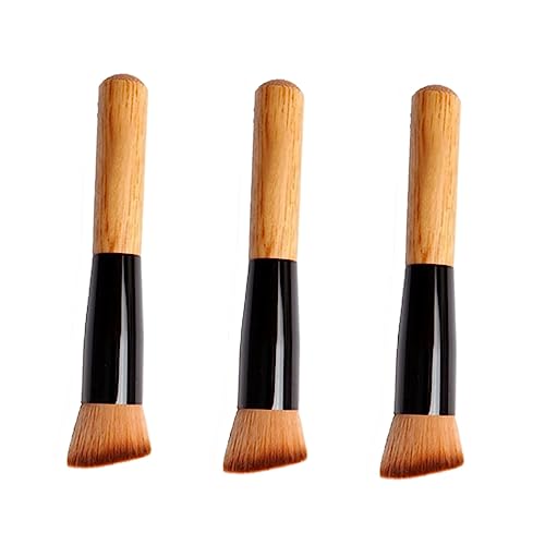 PLAFOPE 3 Stück Teiliges Make Up Pinsel mit Vielseitigen Gesichtspinseln für Puder Foundation und Geeignet für Frauen Mädchen und Make Up Einsteiger Zufällige Farbe Zufällige Farbe von PLAFOPE