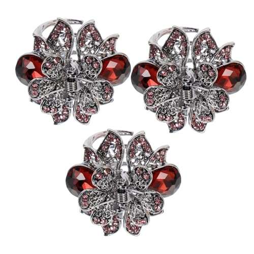 PLAFOPE 3 Stück Teiliges Modische Haarspangen aus Zinklegierung Blumenförmige Haarklammern für Frauen Dekorative Haarschmuck Clips mit Elegantem Design Geeignet für Alltag und Besondere von PLAFOPE