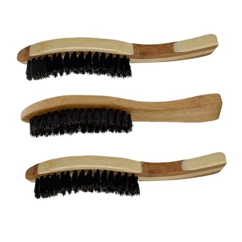 PLAFOPE 3 Stück Teiliges Wildschweinborsten Bartbürsten mit Holzgriff Elastisch und Strapazierfähig Natürliche Bartpflege für Herren Pflegt Bartölverteilung Formt und Hält Bart Gesund von PLAFOPE
